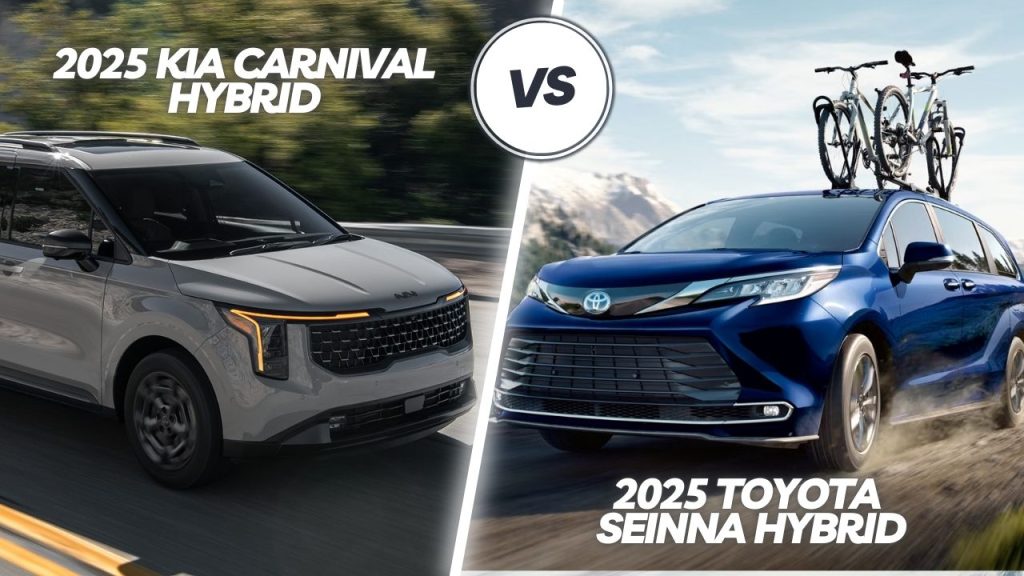 2025 Kia Carnival Hybrid vs 2025 Toyota Sienna Hybrid